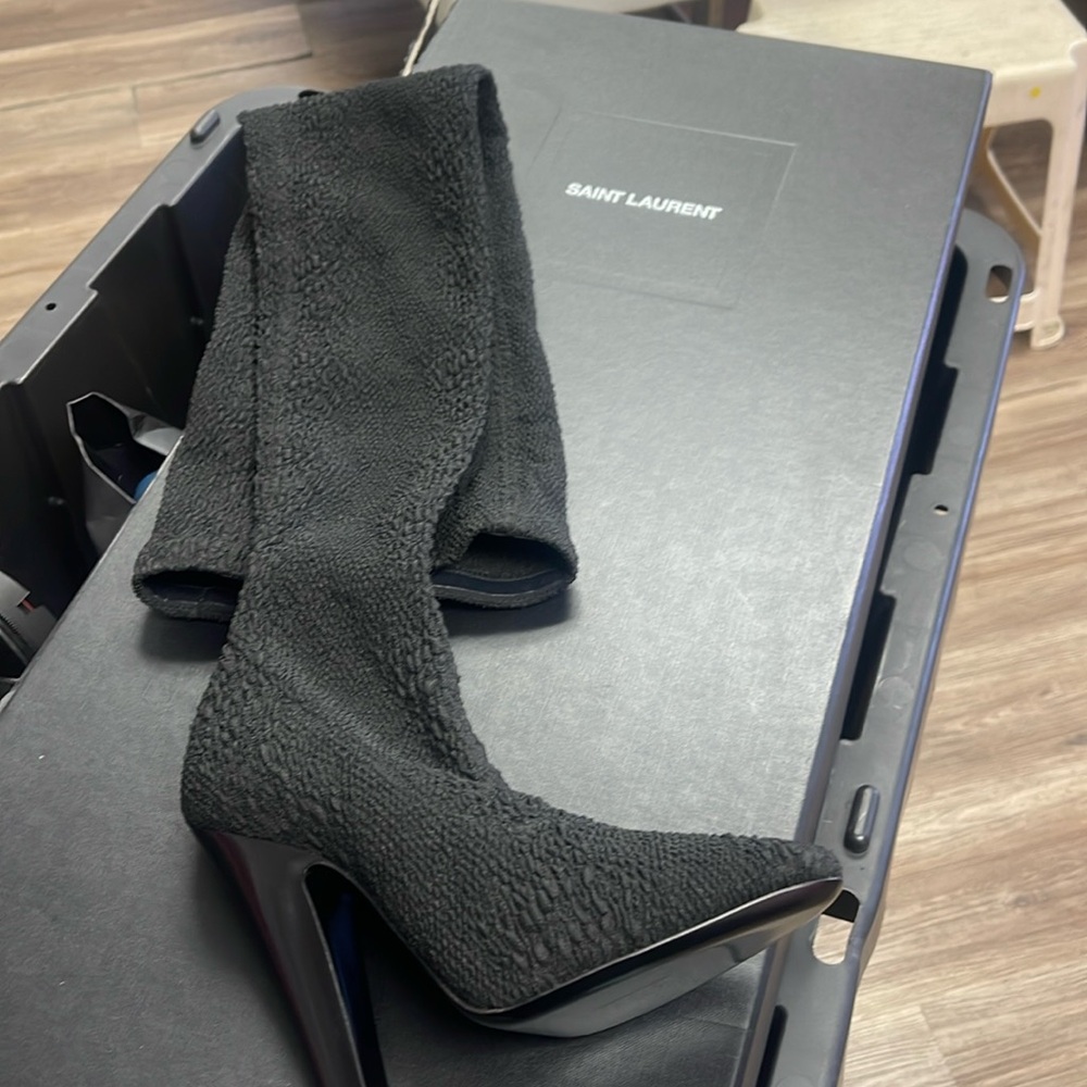 Black thigh high St Laurent